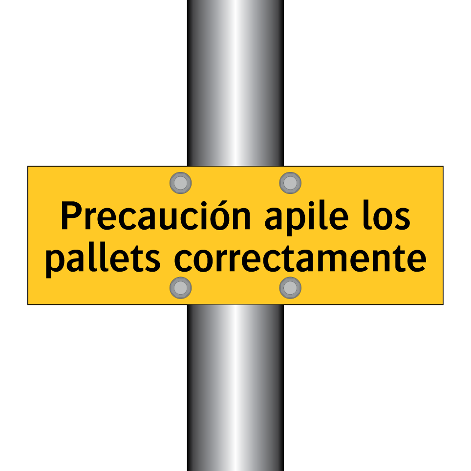 Precaución apile los pallets correctamente