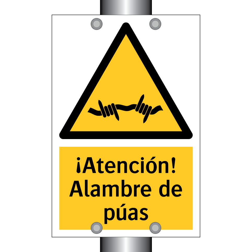 ¡Atención! Alambre de púas