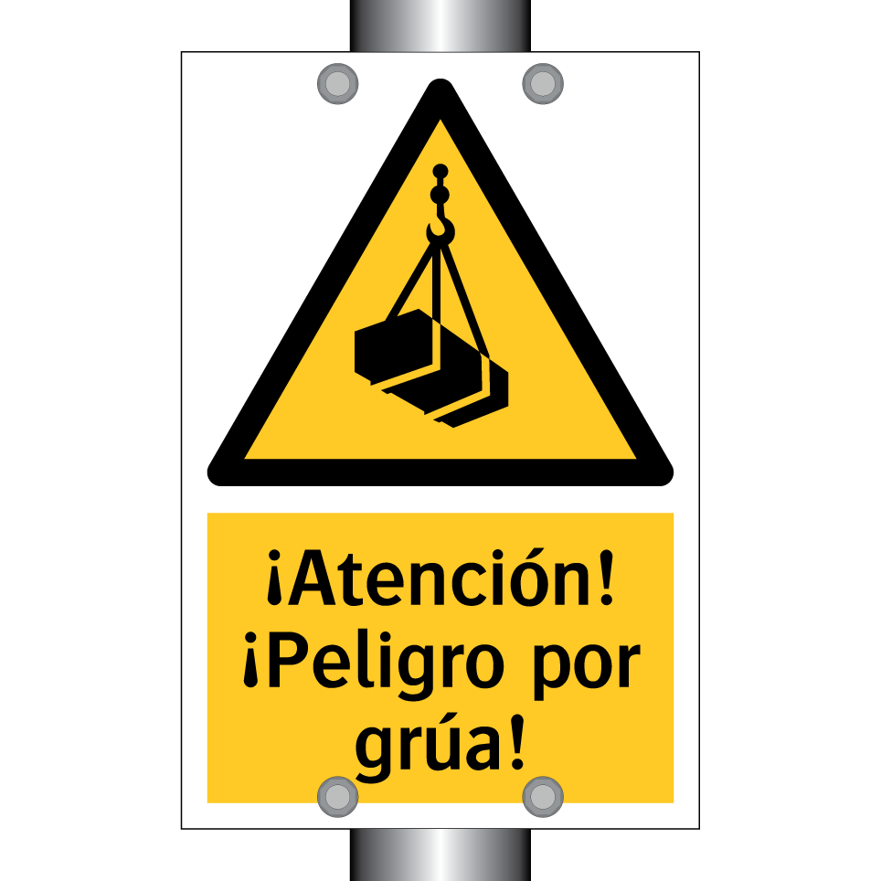 ¡Atención! ¡Peligro por grúa!