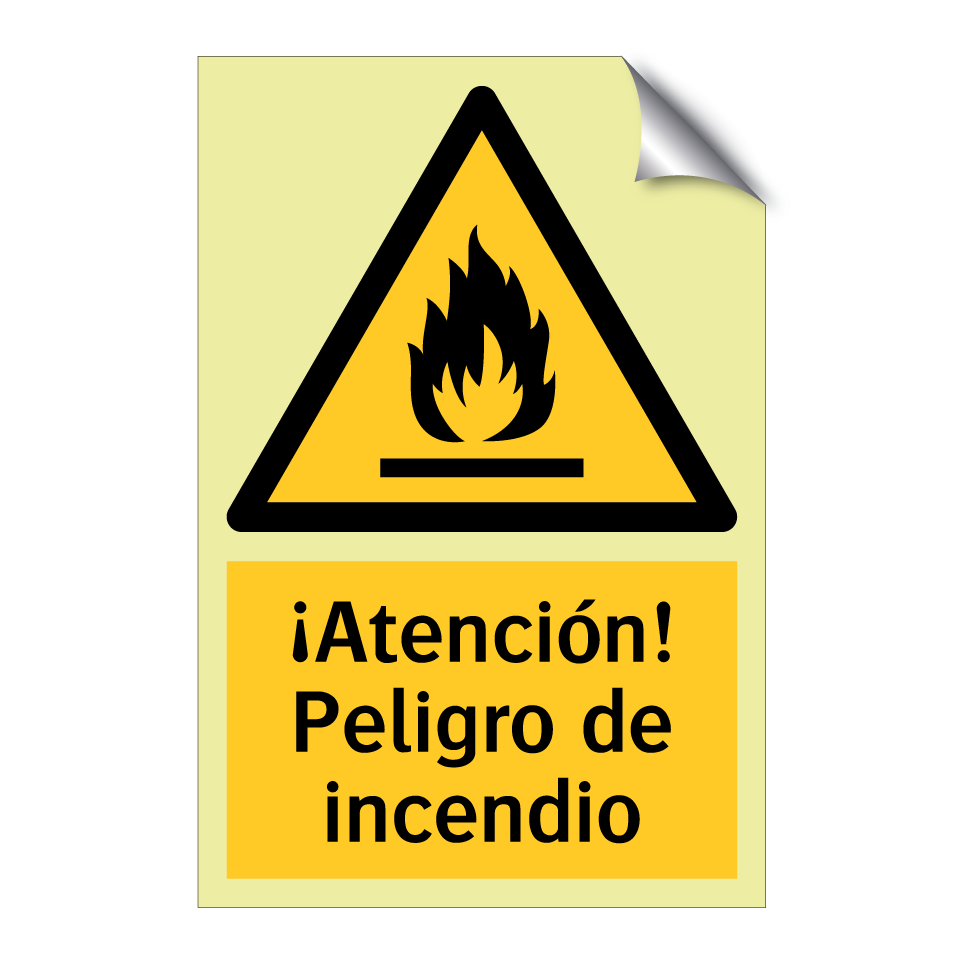 ¡Atención! Peligro de incendio