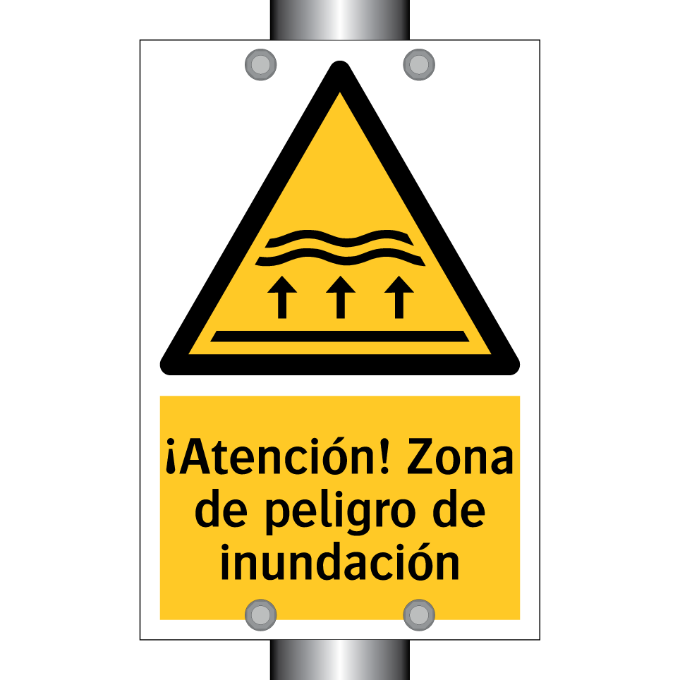 ¡Atención! Zona de peligro de inundación