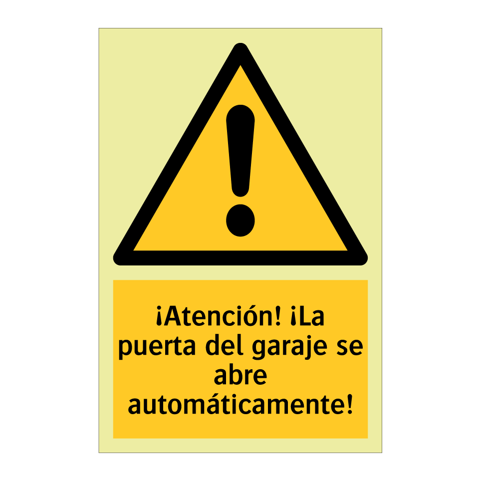 ¡Atención! ¡La puerta del garaje se abre automáticamente!
