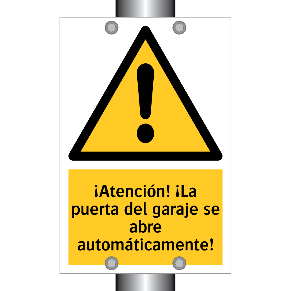 ¡Atención! ¡La puerta del garaje se abre automáticamente!