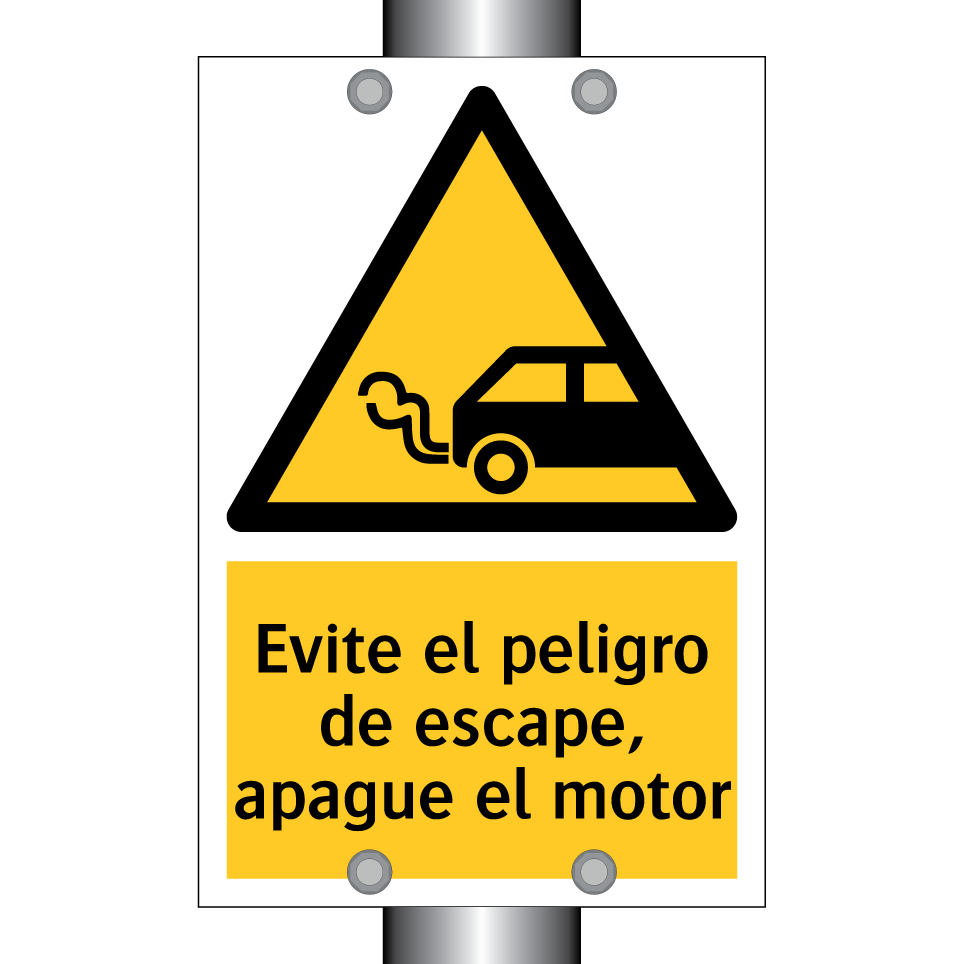 Evite el peligro de escape, apague el motor