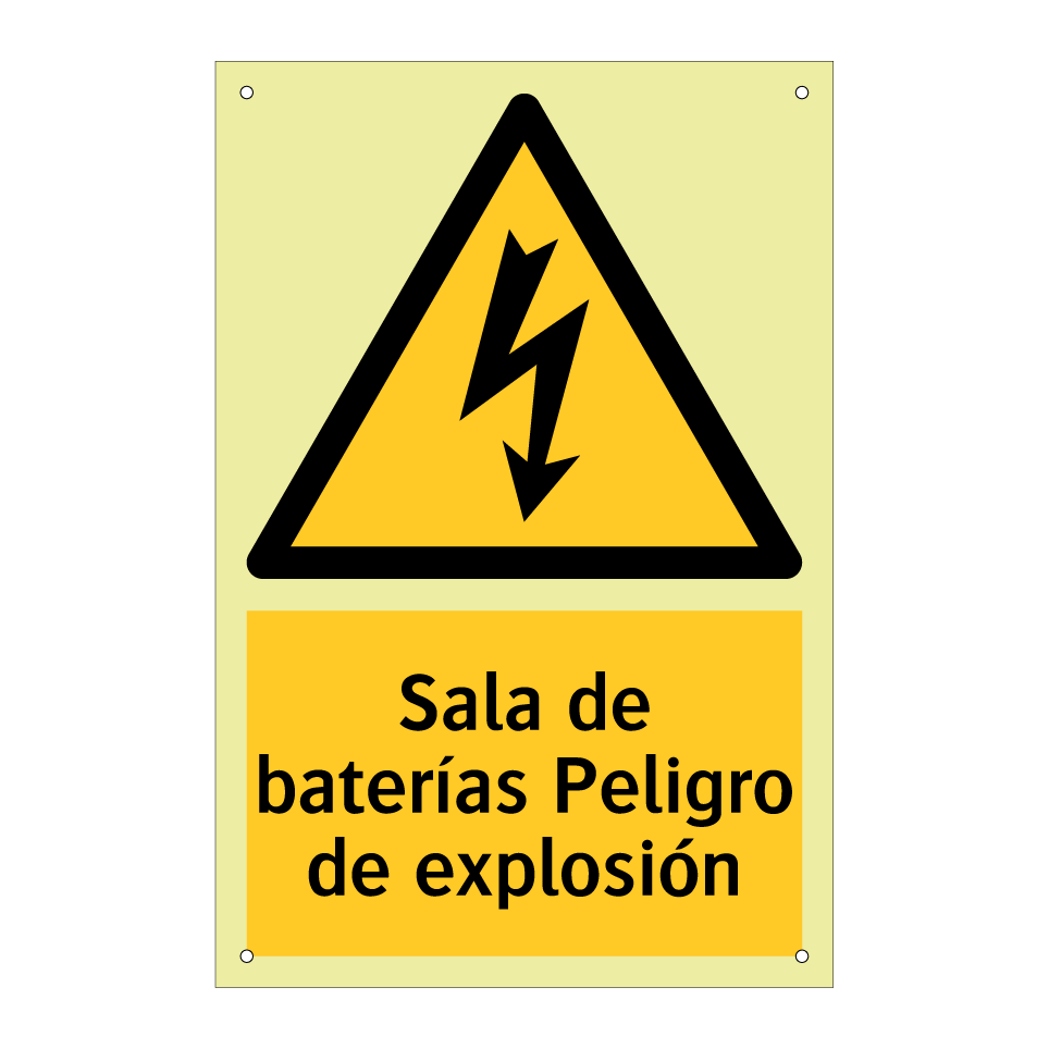 Sala de baterías Peligro de explosión