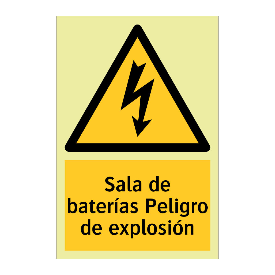 Sala de baterías Peligro de explosión