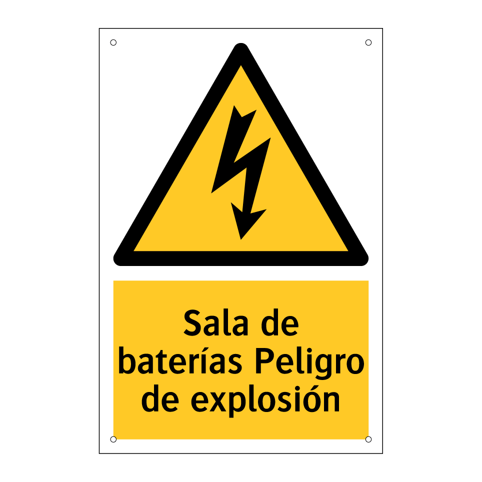 Sala de baterías Peligro de explosión