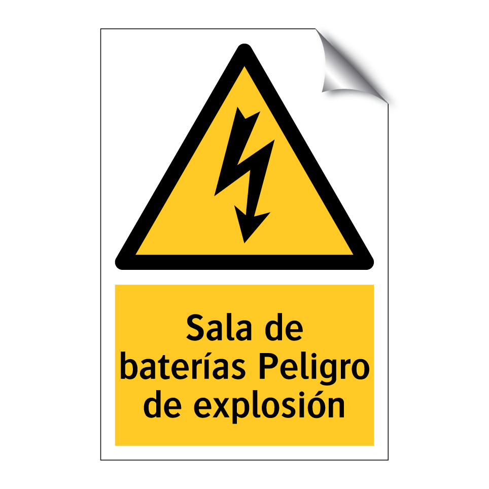 Sala de baterías Peligro de explosión
