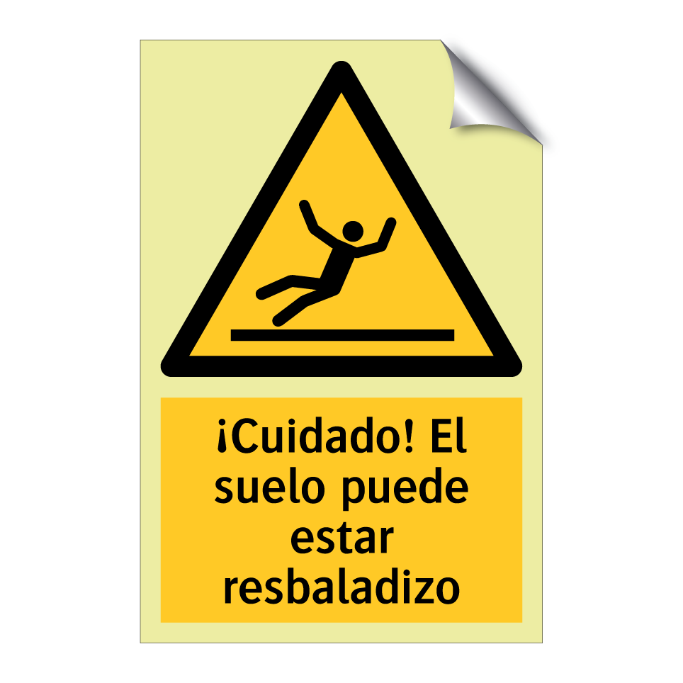 ¡Cuidado! El suelo puede estar resbaladizo