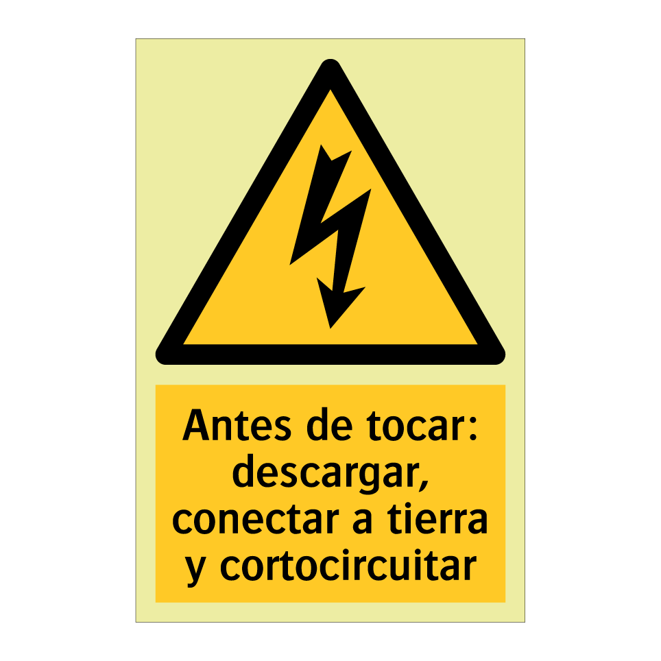 Antes de tocar: descargar, conectar a tierra y cortocircuitar