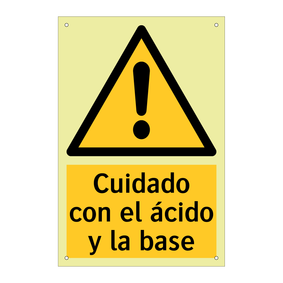 Cuidado con el ácido y la base