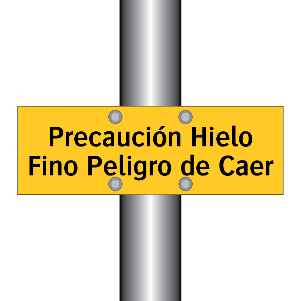 Precaución Hielo Fino Peligro de Caer