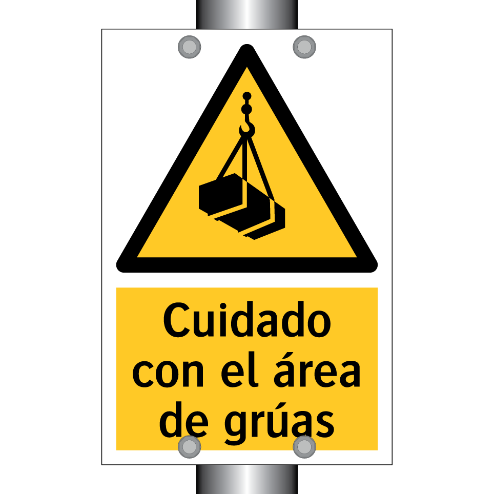 Cuidado con el área de grúas