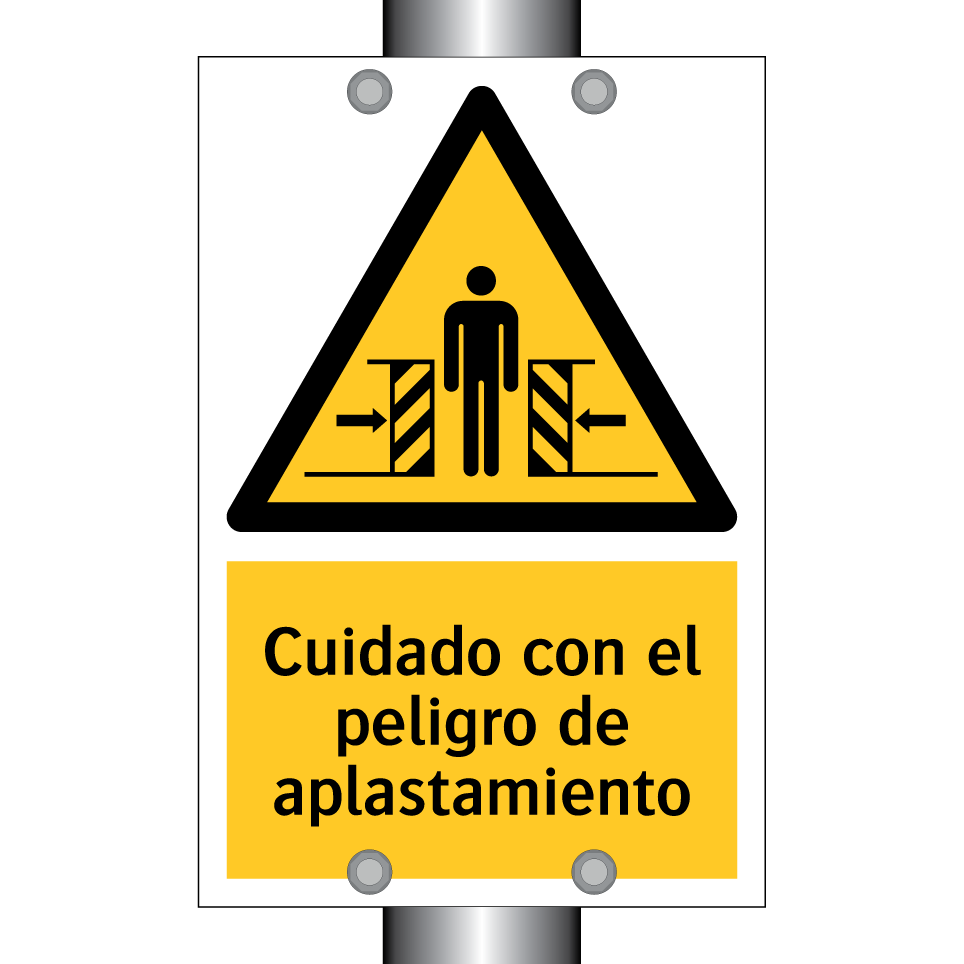 Cuidado con el peligro de aplastamiento