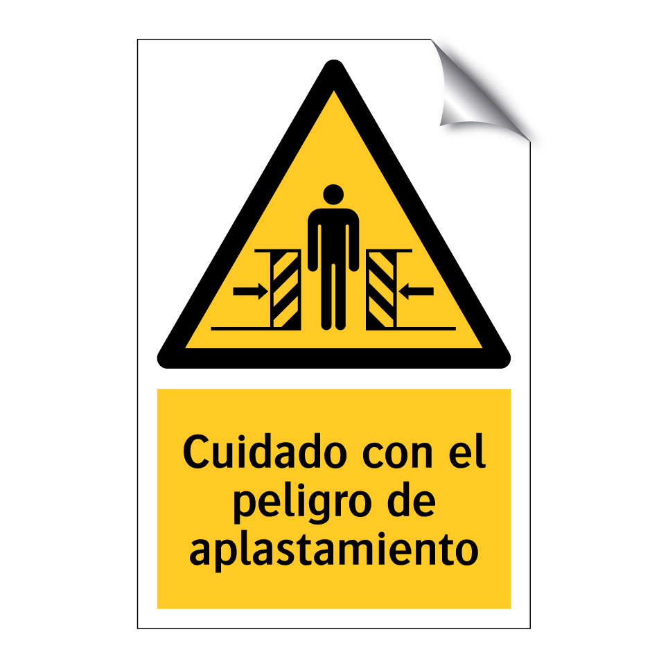 Cuidado con el peligro de aplastamiento