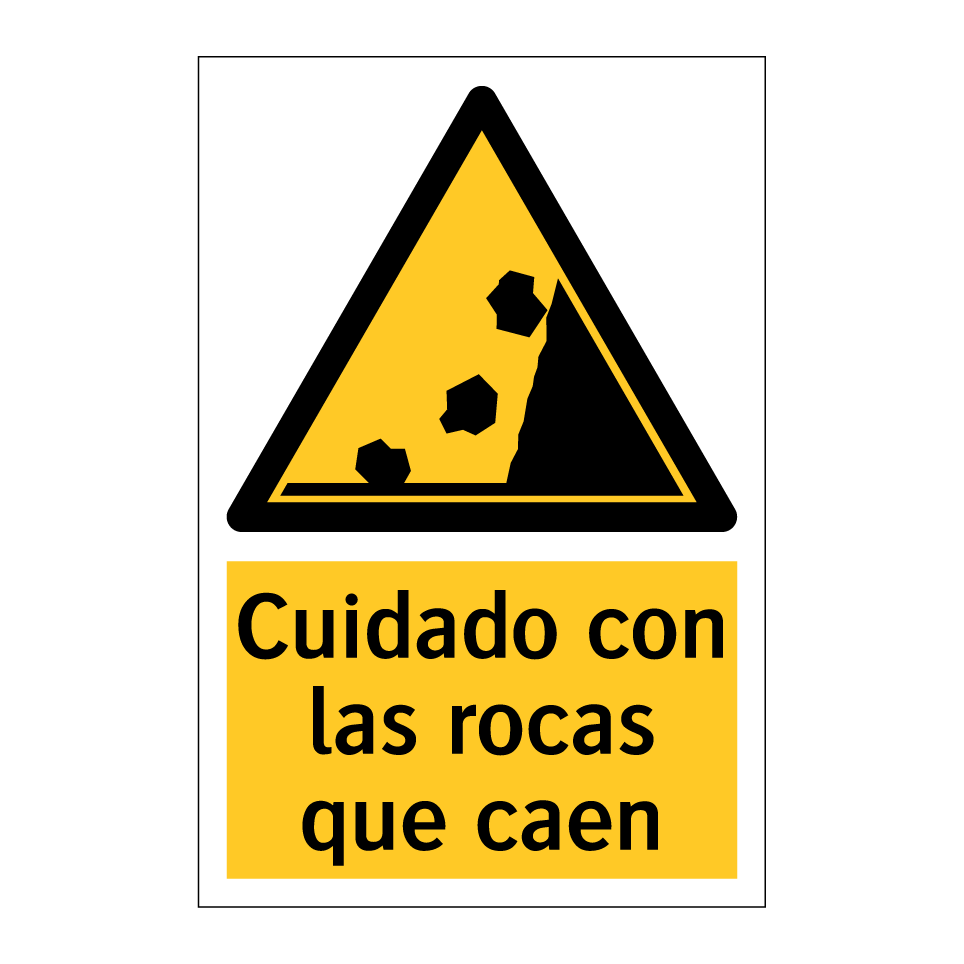 Cuidado con las rocas que caen