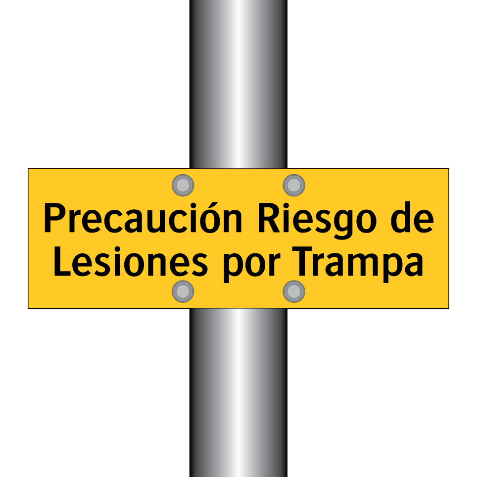 Precaución Riesgo de Lesiones por Trampa