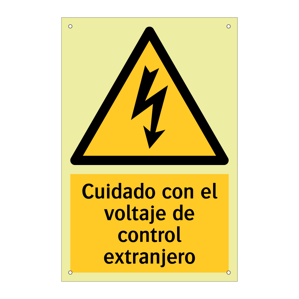 Cuidado con el voltaje de control extranjero