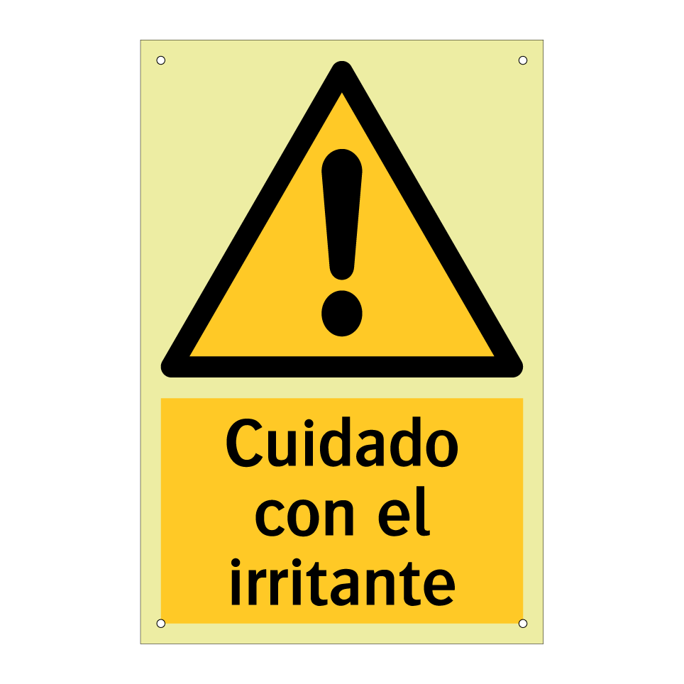 Cuidado con el irritante