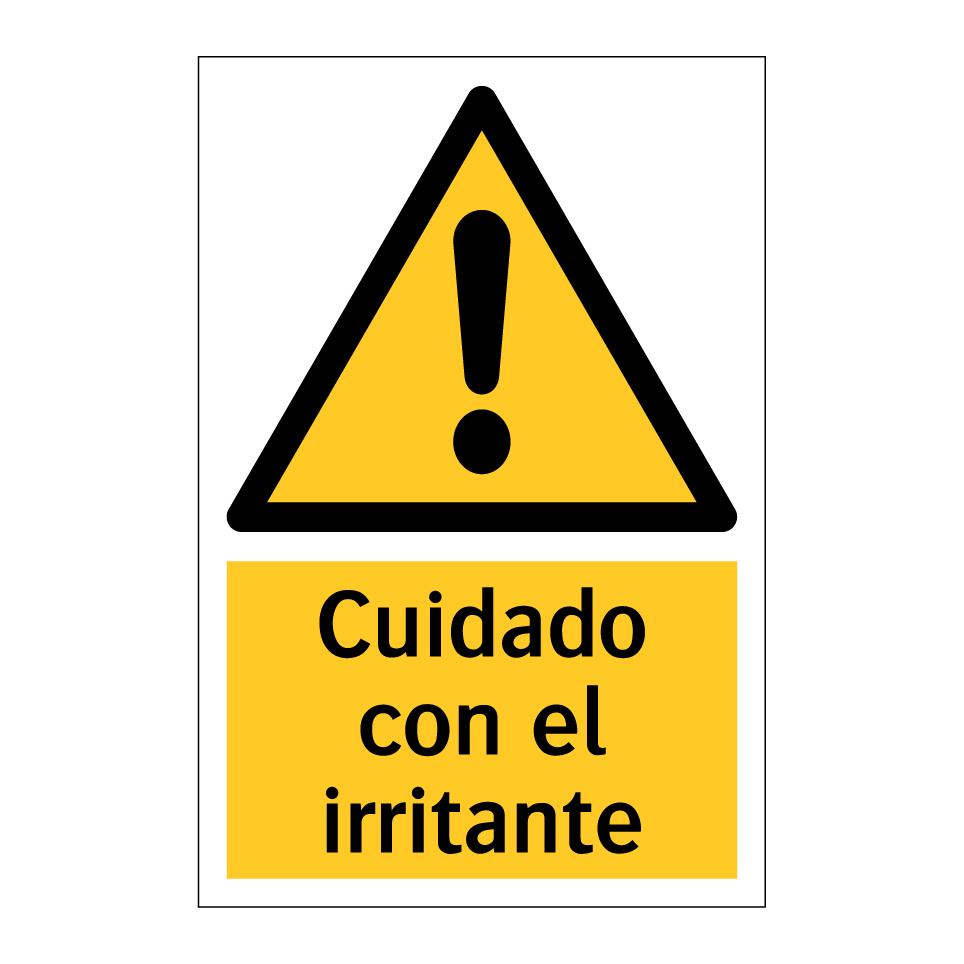 Cuidado con el irritante