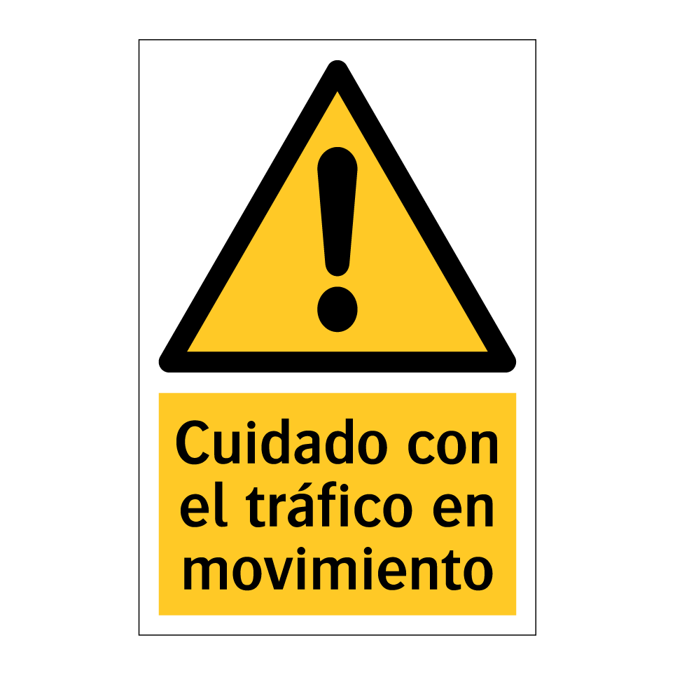 Cuidado con el tráfico en movimiento