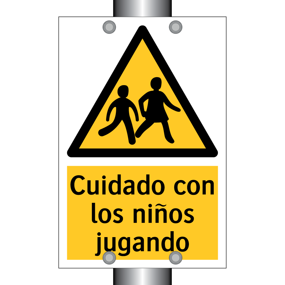 Cuidado con los niños jugando