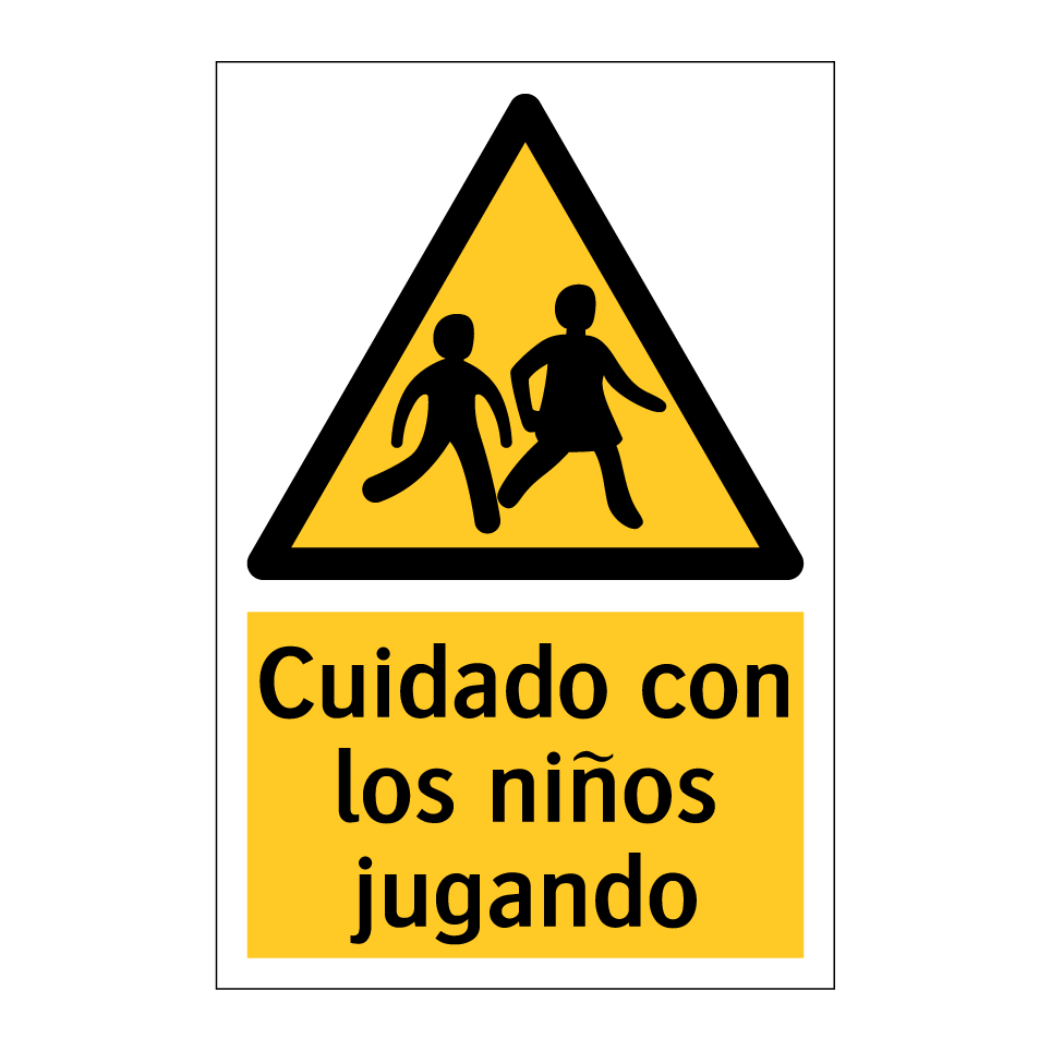 Cuidado con los niños jugando