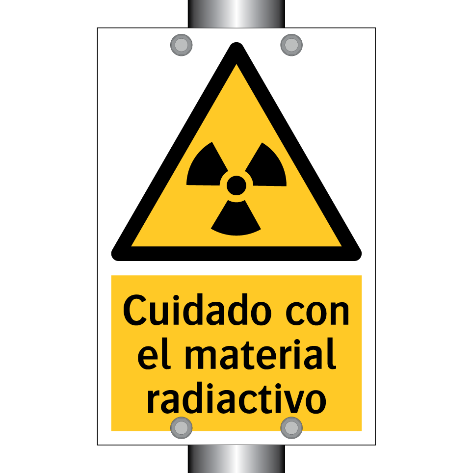 Cuidado con el material radiactivo
