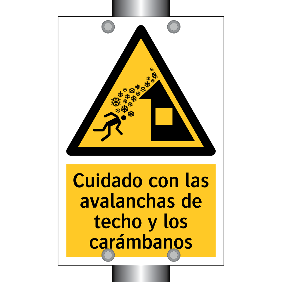 Cuidado con las avalanchas de techo y los carámbanos