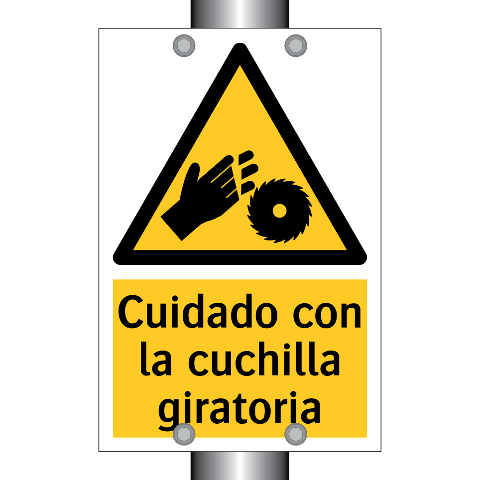 Cuidado con la cuchilla giratoria