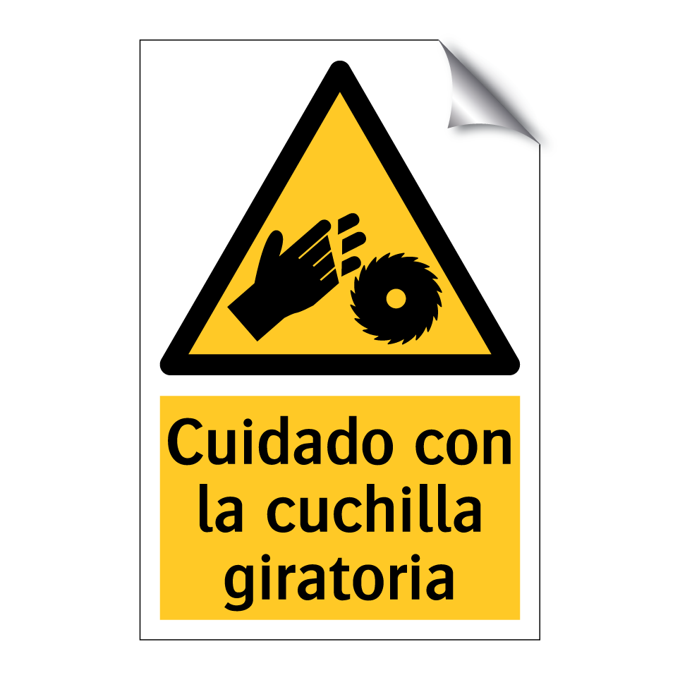 Cuidado con la cuchilla giratoria