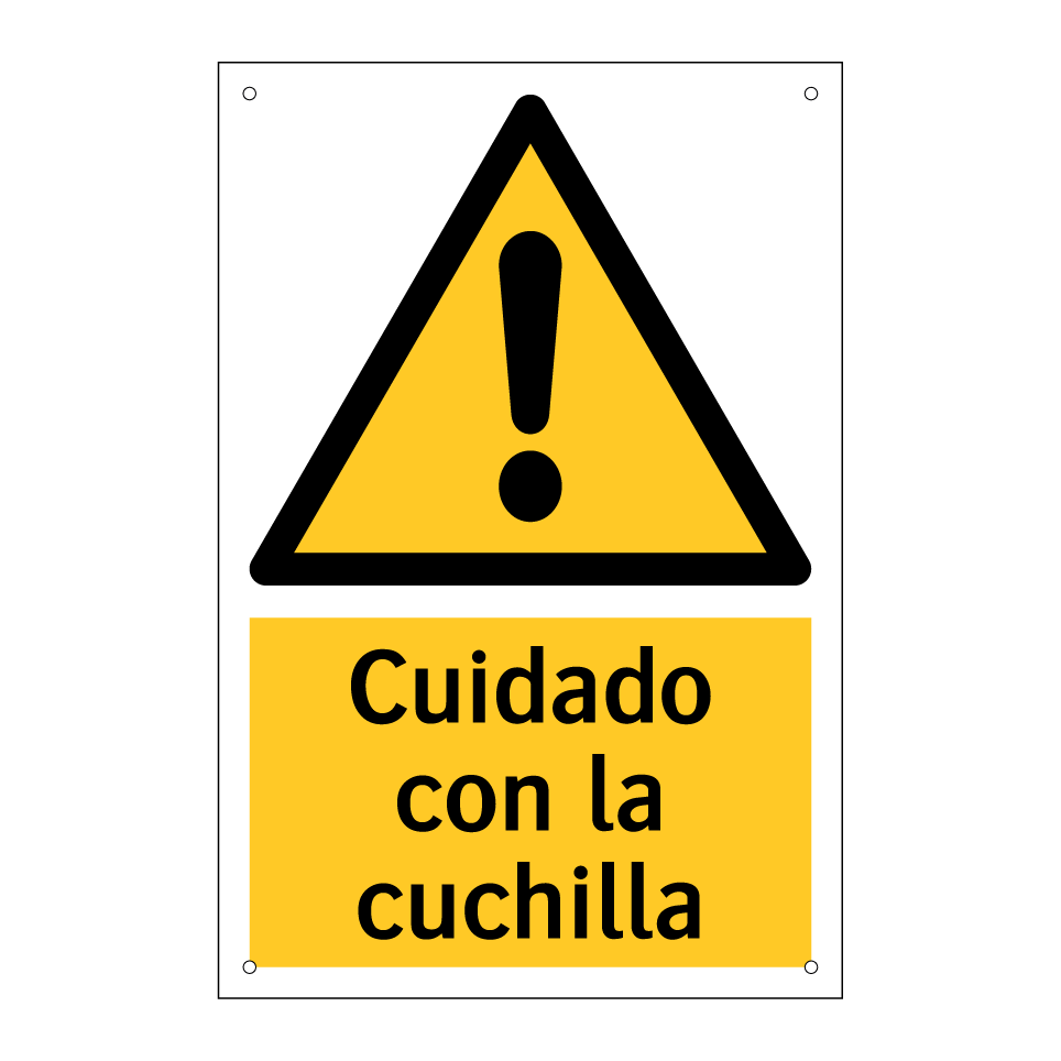 Cuidado con la cuchilla