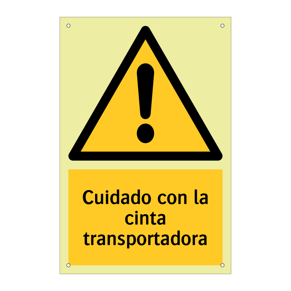 Cuidado con la cinta transportadora