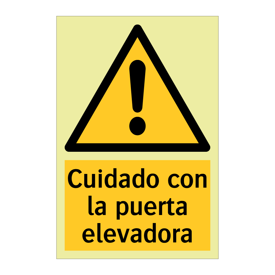 Cuidado con la puerta elevadora
