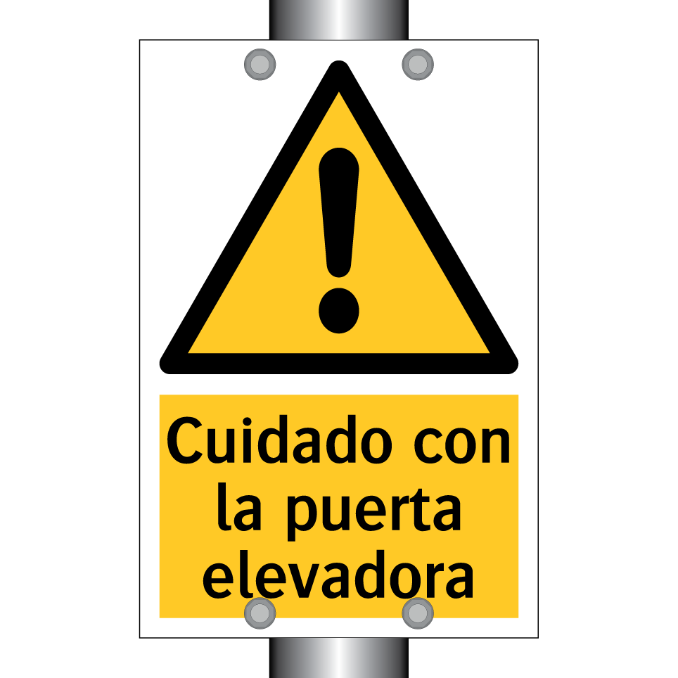 Cuidado con la puerta elevadora