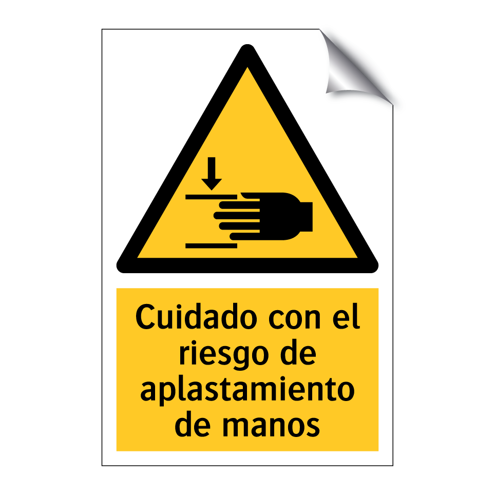 Cuidado con el riesgo de aplastamiento de manos