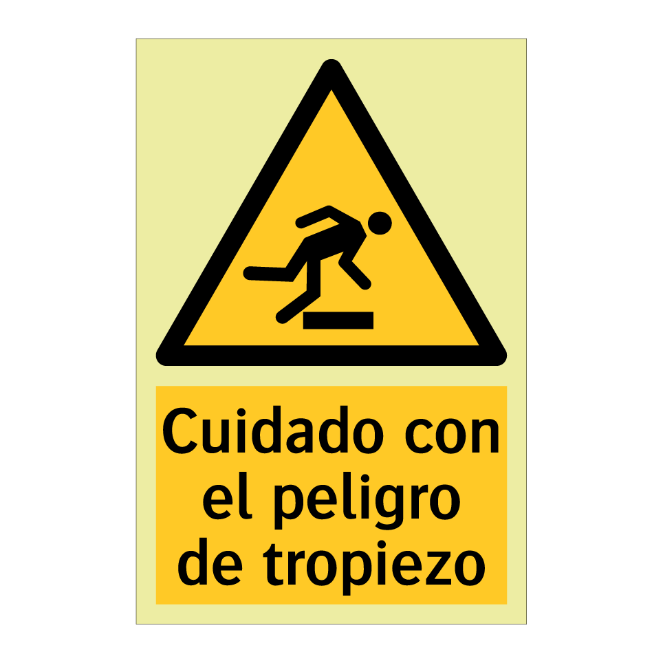 Cuidado con el peligro de tropiezo