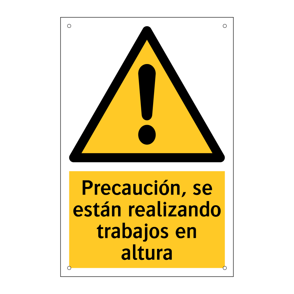 Precaución, se están realizando trabajos en altura