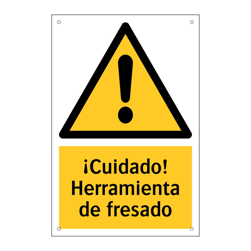 ¡Cuidado! Herramienta de fresado