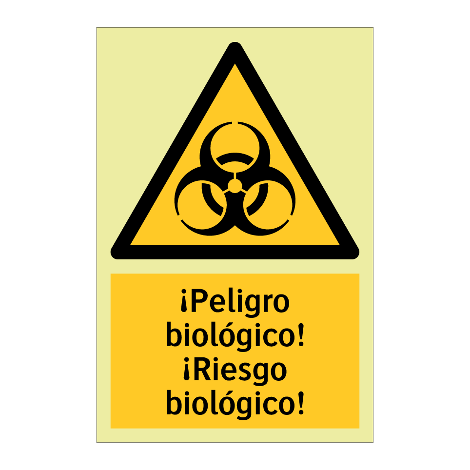 ¡Peligro biológico! ¡Riesgo biológico!