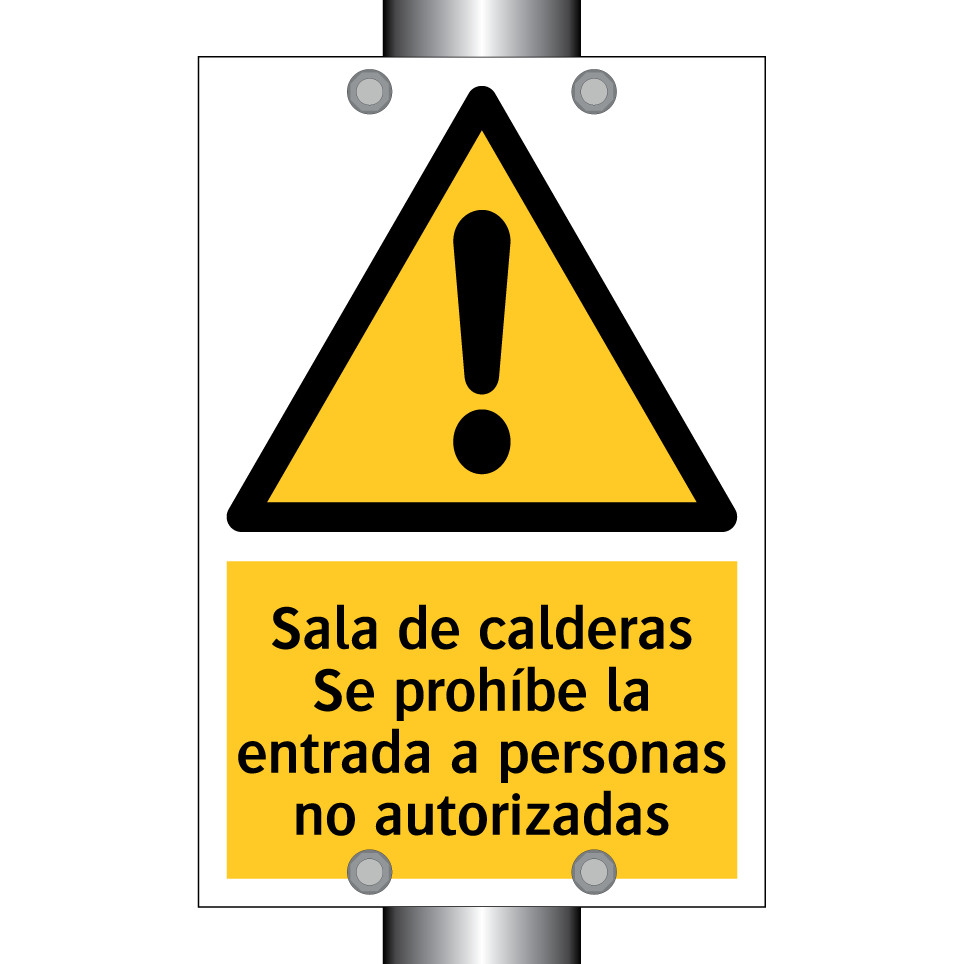 Sala de calderas Se prohíbe la entrada a personas no autorizadas