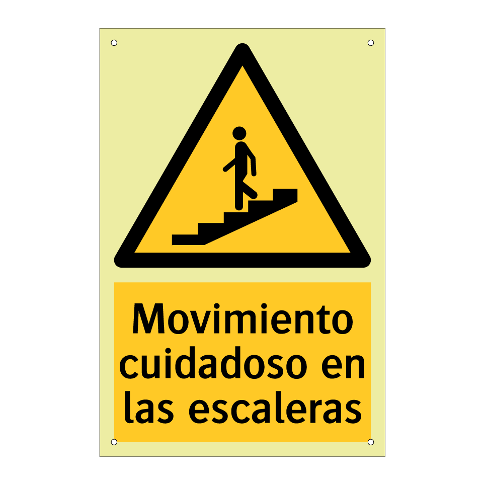 Movimiento cuidadoso en las escaleras
