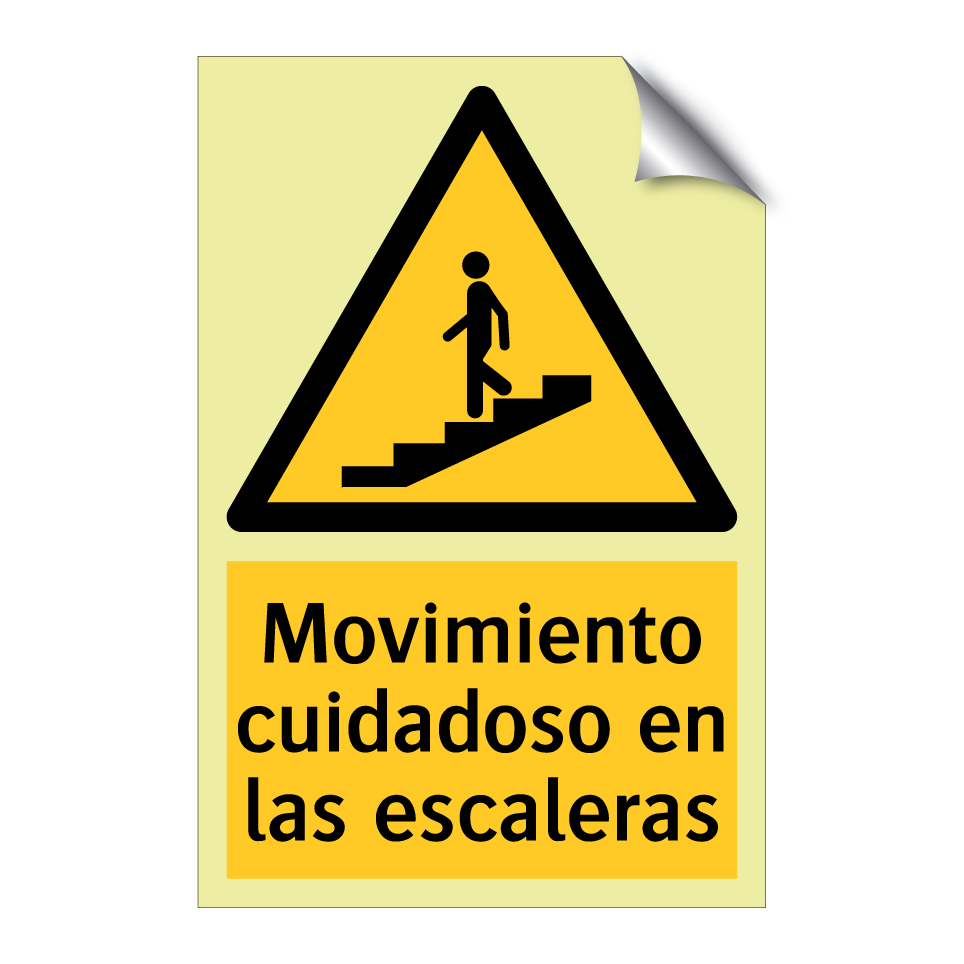 Movimiento cuidadoso en las escaleras