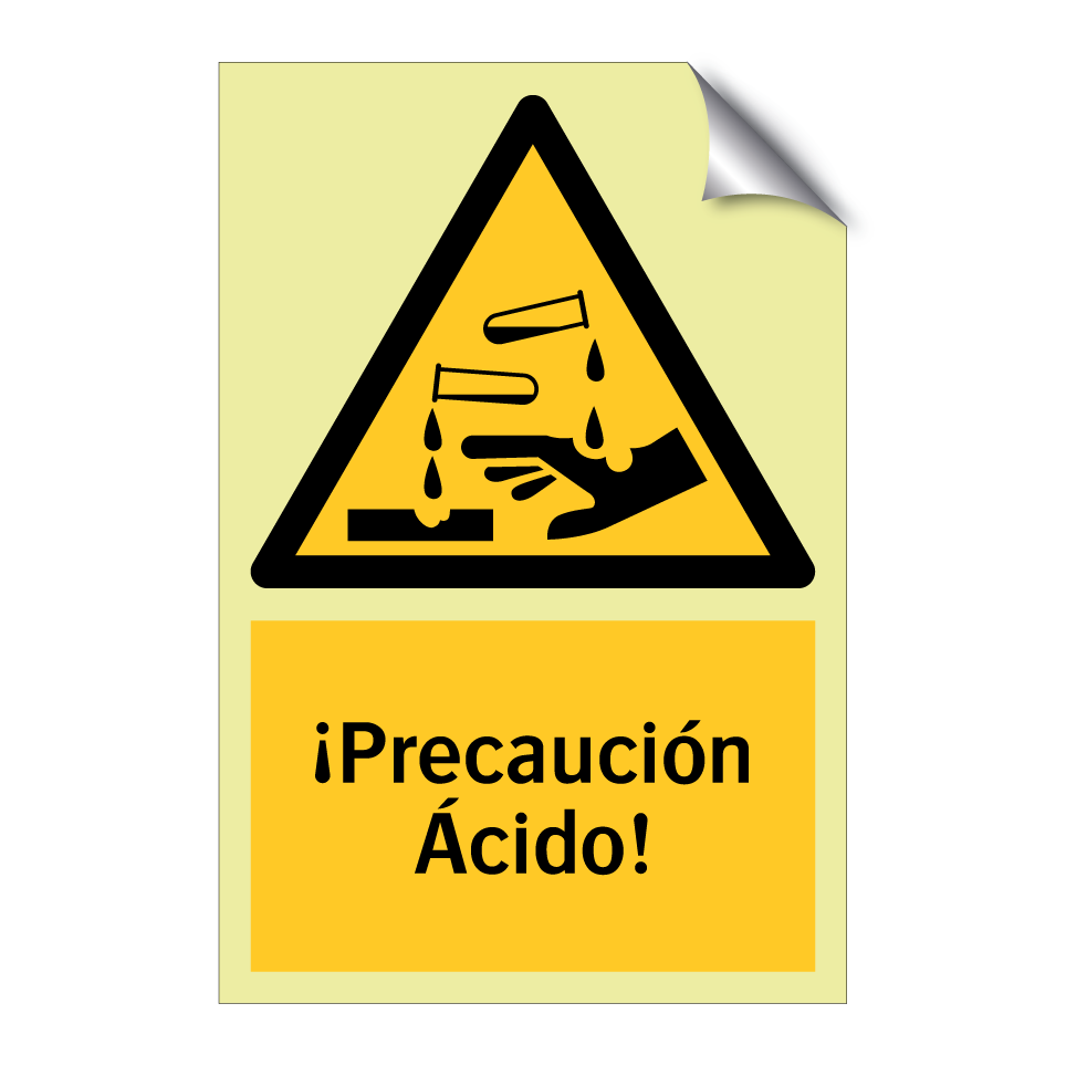 ¡Precaución Ácido!