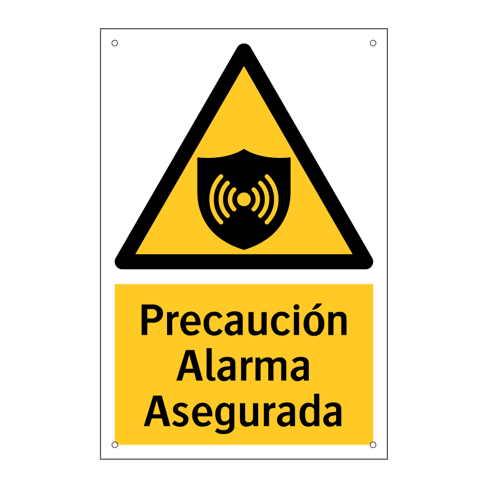 Precaución Alarma Asegurada