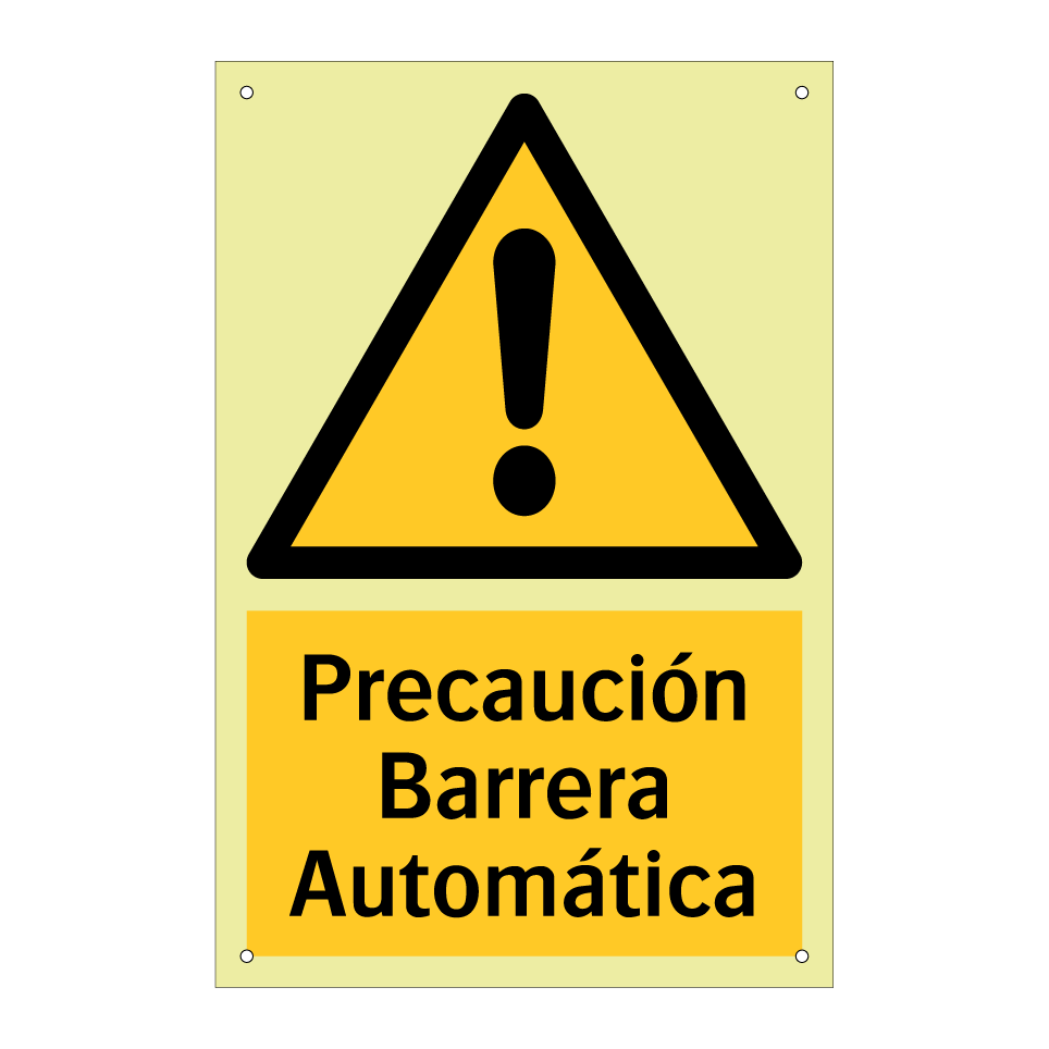 Precaución Barrera Automática