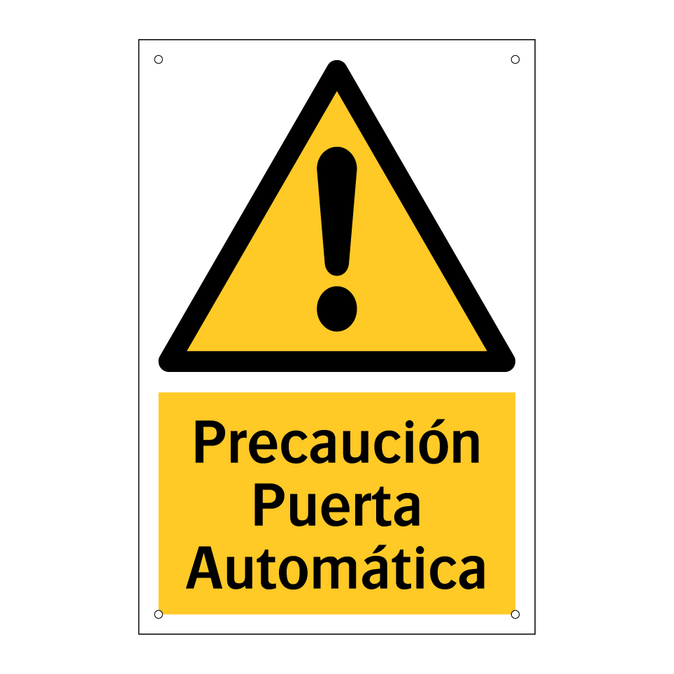 Precaución Puerta Automática