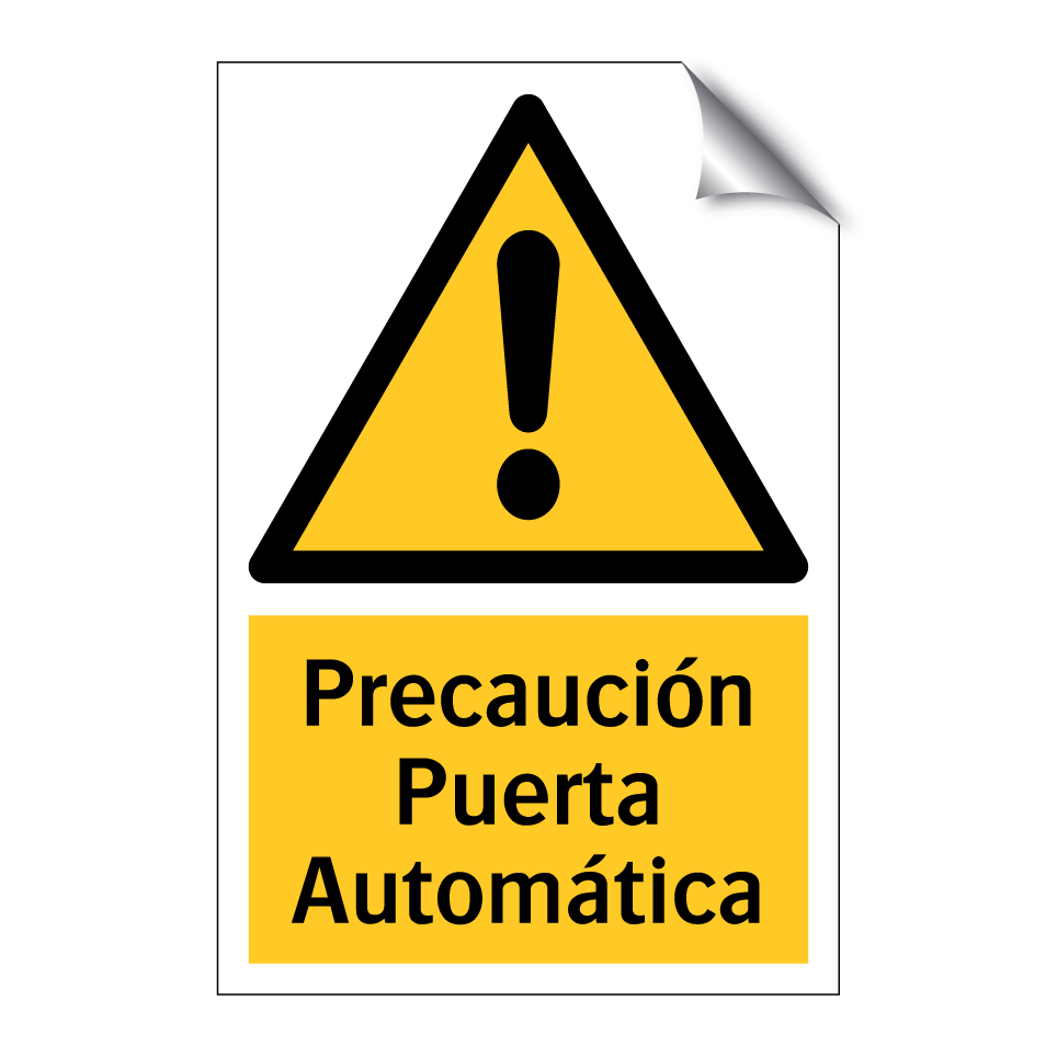 Precaución Puerta Automática