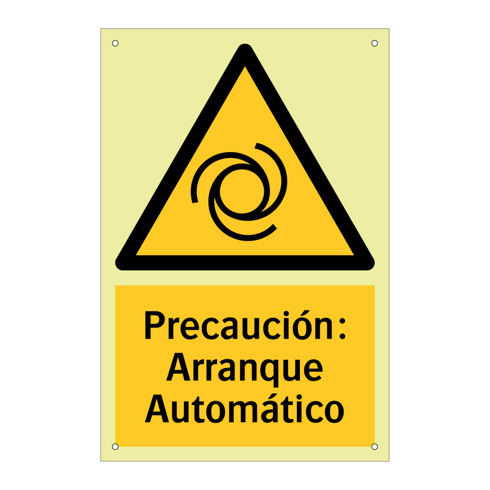 Precaución: Arranque Automático