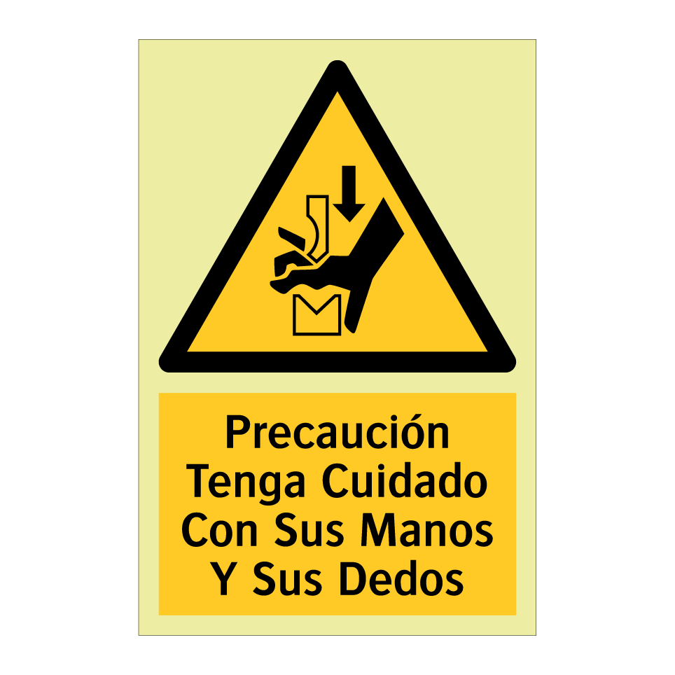 Precaución Tenga Cuidado Con Sus Manos Y Sus Dedos
